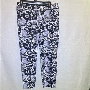 Alfani Black and White Floral Pants